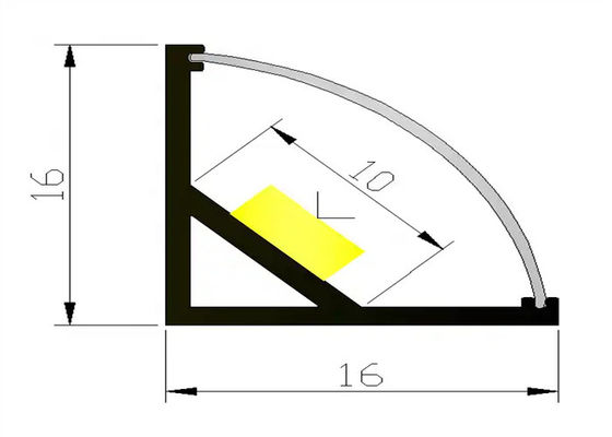 OEM Anodizing Aluminium Extrusion Profiles For LED Strip Lighting ISO9001