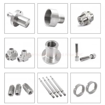 Chi tiết tiện CNC được kiểm tra 100%, linh kiện gia công chính xác màu xanh dương dùng cho các ứng dụng công nghiệp và đơn hàng tùy chỉnh